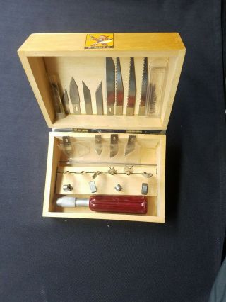 Vintage X - Acto Knife Set With – Wooden Box