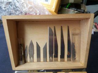 VINTAGE X - ACTO KNIFE SET WITH – WOODEN BOX 2