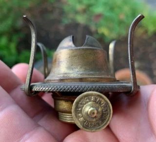 No.  0 Size C.  1883 Manhattan Brass Co.  Vintage Kerosene Oil Lamp Burner
