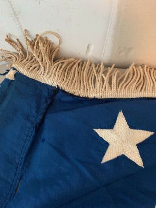 Vintage Antique? 45 Star U.  S.  Flag Silk Rough Shape Stitched Stars NR 5