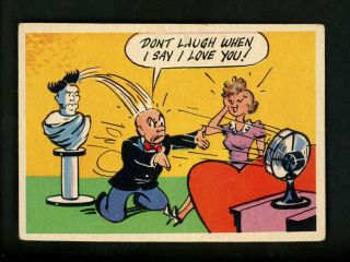 Novelty Comic Postcard 1957 Topps Goofy Series Trading Card 45 Love Couple