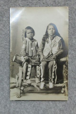 Benedicte Wrensted Signed Rppc Postcard Sons Of Jack Edmo Shoshone Native Americ