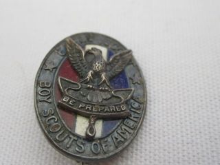 Vintage Sterling Silver Boy Scouts Of America Eagle Scout Pin (early Pin)