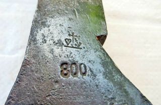 Vintage German Axe Head Ax Hatchet,  by GUSSSTAHL,  LM&S 760g Old Tool 4