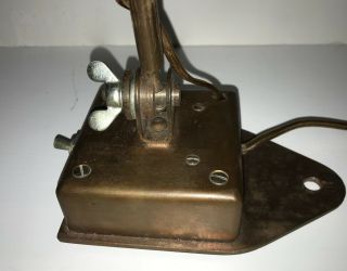 Antique Vintage All Copper Desk Lamp Adjustable EX Very Cool 6