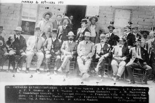 Francisco Madero With Advisors Mexican Revolution 8x12 Silver Halide Photo Print