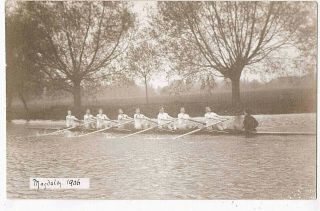 Rowing,  The Magdalen College Eight,  Oxford.  1906
