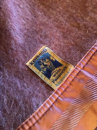 Vintage Kenwood Wool Products Blanket 84” X 73” Heathered Deep Pink Very Soft