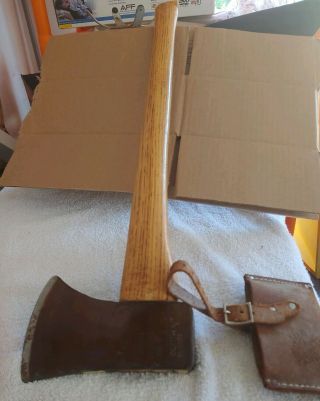 Vintage Norlund Axe With Sheath