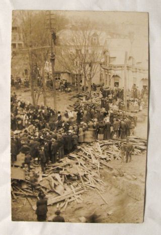 Parkersburg West Virginia Water Disaster 1909 Rppc Real Photo Post Card