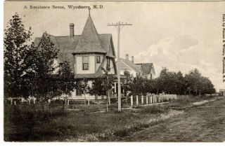 Wyndmere Richland Co North Dakota Victorian House Residence Vtg Postcard 1900s