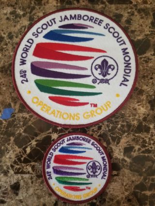 Operations Group Staff Ist Badge & Back Patch 2019 24th World Boy Scout Jamboree