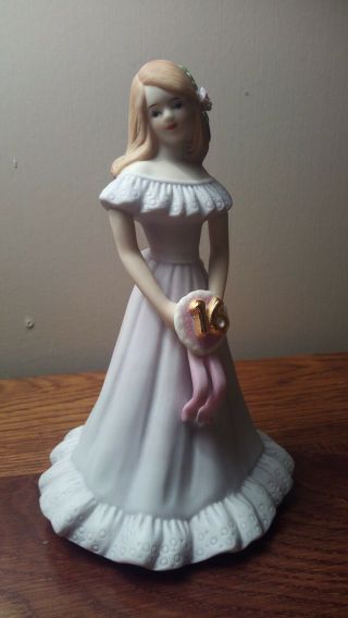 Vtg Sweet 16 Enesco 1982 Growing Up Birthday Girl Porcelain Figurine Bday Gift