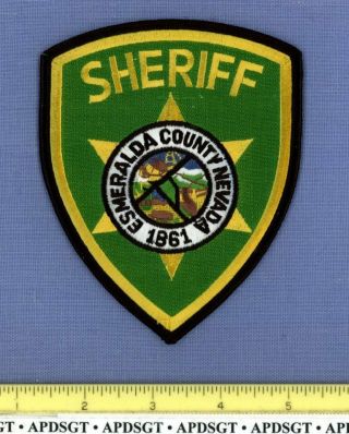 Esmeralda County Sheriff Nevada Police Patch Full Embroidery