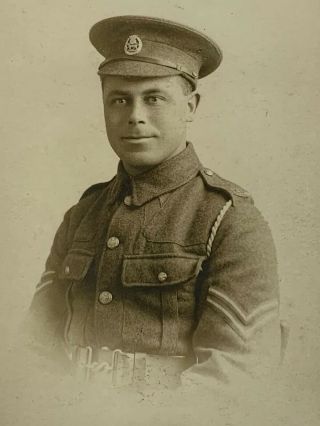 Old Ww1 Real Photo Postcard Rppc British Infantry Soldier York & Lancaster Rgmt