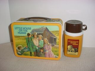 1978 Little House On The Prairie Metal Lunch Box & Thermos Tv Show Collectable