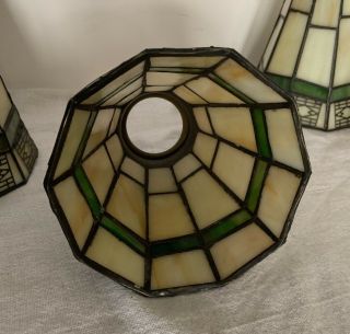 4 Arts & Crafts Style Stained Glass Light Shade Ceiling Fan Chandelier 5