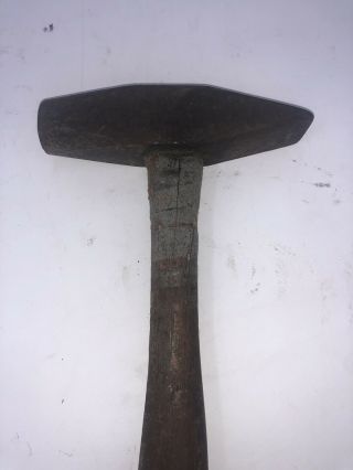 Antique Vintage Brick Stone Masons Hammer Wood Handle