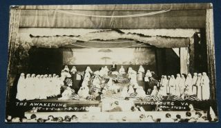 Kkk Ku Klux Klan Play,  The Awakening,  1926 Lynchburg,  Va Postcard Rppc 2