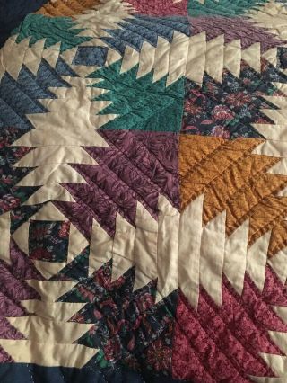 Vintage Hand Stitched Multicolor Quilt 2