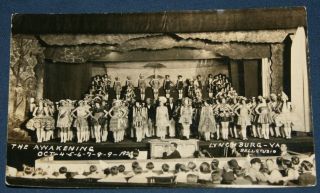 Kkk Ku Klux Klan Play,  The Awakening,  1926 Lynchburg,  Va Postcard Rppc 3