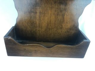 Vintage - Antique Style Old Country Primitive Wood Spoon Rack & Candle Box 4