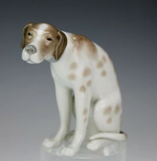 Retired Signed Lladro Spain Moping Dog 4902 Painted Porcelain Dog Figurine Sms