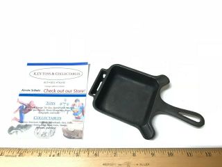 Vintage Griswold 770 Cast Iron Square Ashtray W/ Match Holder