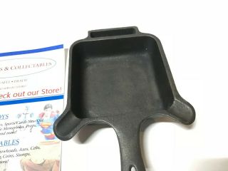 Vintage Griswold 770 Cast Iron Square Ashtray W/ Match Holder 6