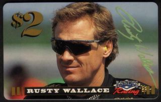 Assets Racing 1995: $2.  Rusty Wallace (signed Printed) Specimen Phone Card