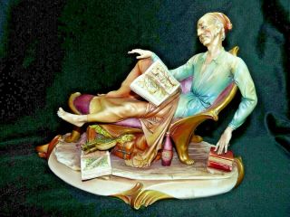 Antonio Borsato Porcelain Figurine - The Philosopher - Reclining On Divan