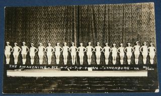Kkk Ku Klux Klan Play,  The Awakening,  1926 Lynchburg,  Va Postcard Rppc 6