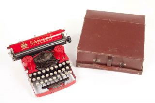 Vintage C1930 " Bar - Let  Model No.  2 " Portable Typewriter With Case