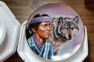 Vintage Franklin Limited Edition " Spirit Of The Majestic Wolf " Plate
