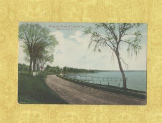 Ct West Haven Woodmont Border 1911 Rare Postcard Along The Shore