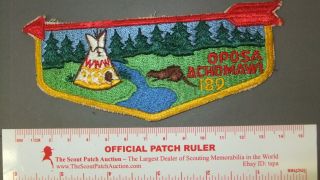 Boy Scout Oa 189 Oposa Achomawi First Solid Flap 2597ii