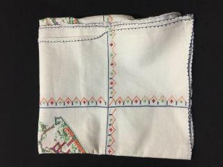 Vintage Asian Inspired Hand Cross Stitched 48 