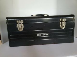 Vintage Craftsman Metal Tool Box With Tool Tray
