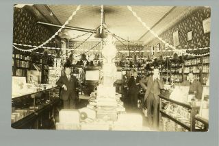 Beatrice Nebraska Rp 1910 Interior General Store Christmas Nr Wymore Fairbury