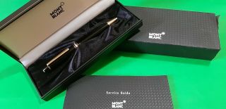 Montblanc Meisterstuck Ballpoint Pen In Black Resin With Gold Plated Trim