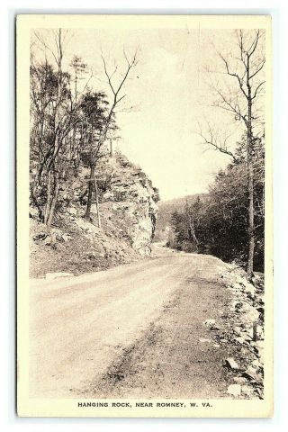 Vintage Postcard Albertype Hanging Rock Near Romney West Virginia 1931 I15