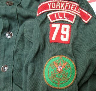 1959 Eagle Boy Scouts Official shirt w/pins & patches Yorkfield,  Illinois rare 7