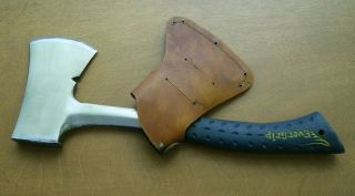 Vintage Estwing Axe/hatchet W/original Leather Sheath No 1.  Shock Reduction Grip