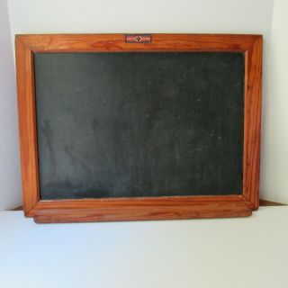 Vintage National School Natural Slate Co Chalkboard Slatington Pa W/tray Look