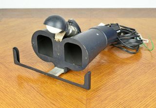 Vintage Antique Keystone View Co Metal Electric Light Up Stereoscope Card Viewer
