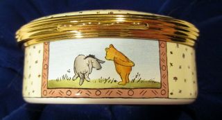 Halcyon Days Winnie The Pooh Enamel Box Pooh Friends For an Asute Helpful Bear 4