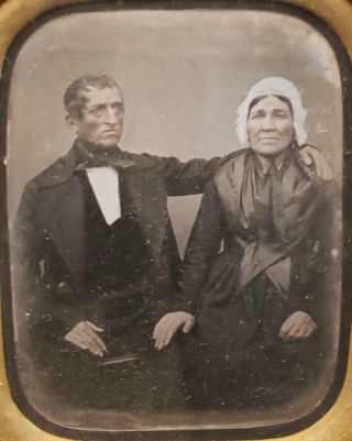 1851 Large Quarter Plate Daguerreotype of Couple by Paul Gustave Froment 2