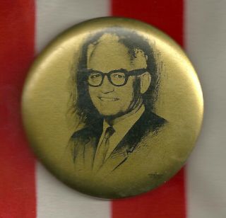 Barry Goldwater Political Campaign Pinback Button Republican Gop Conservative