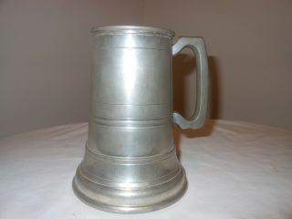 Antique English Pewter Tankard/mug,  Lewis,  Rose & Co.  Clear Bottom With Dice