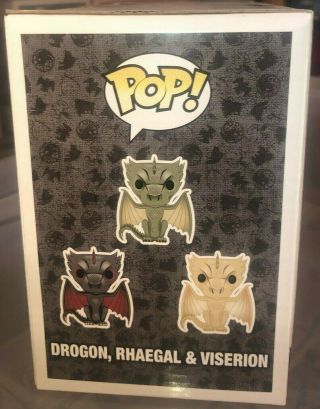 Funko Pop Game of Thrones Drogon Rhaegal Viserion Dragon 3 - Pack Vinyl Figure Set 3